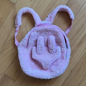 Pink Fuzzy Kids Doll Carrier Backpack